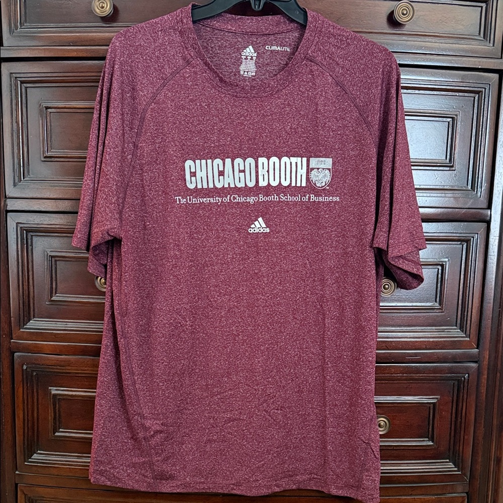 Adidas ClimaLite Burgundy Chicago Booth Tee